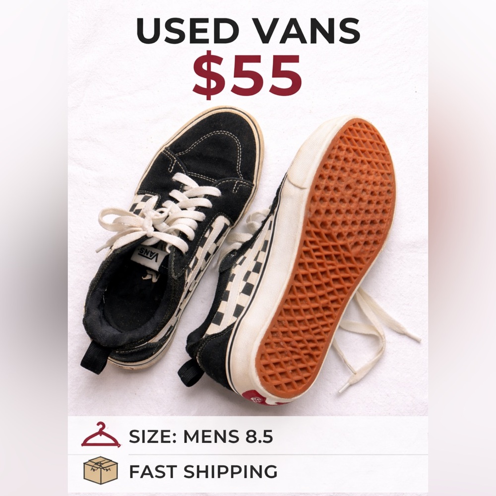 Vans Classic Black and White Checkered Sneakers